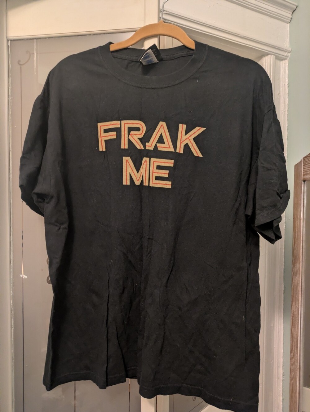 Official Licensed vintage Battlestar Galactica Ripple Junction Frak Me shirt L